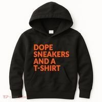 Orange And White Dope Sneakers And A Kids Hoodie thumb 0