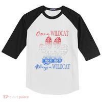 One A Wildcats Always In A Paw Print Kids Colorblock Raglan Jersey thumb 0