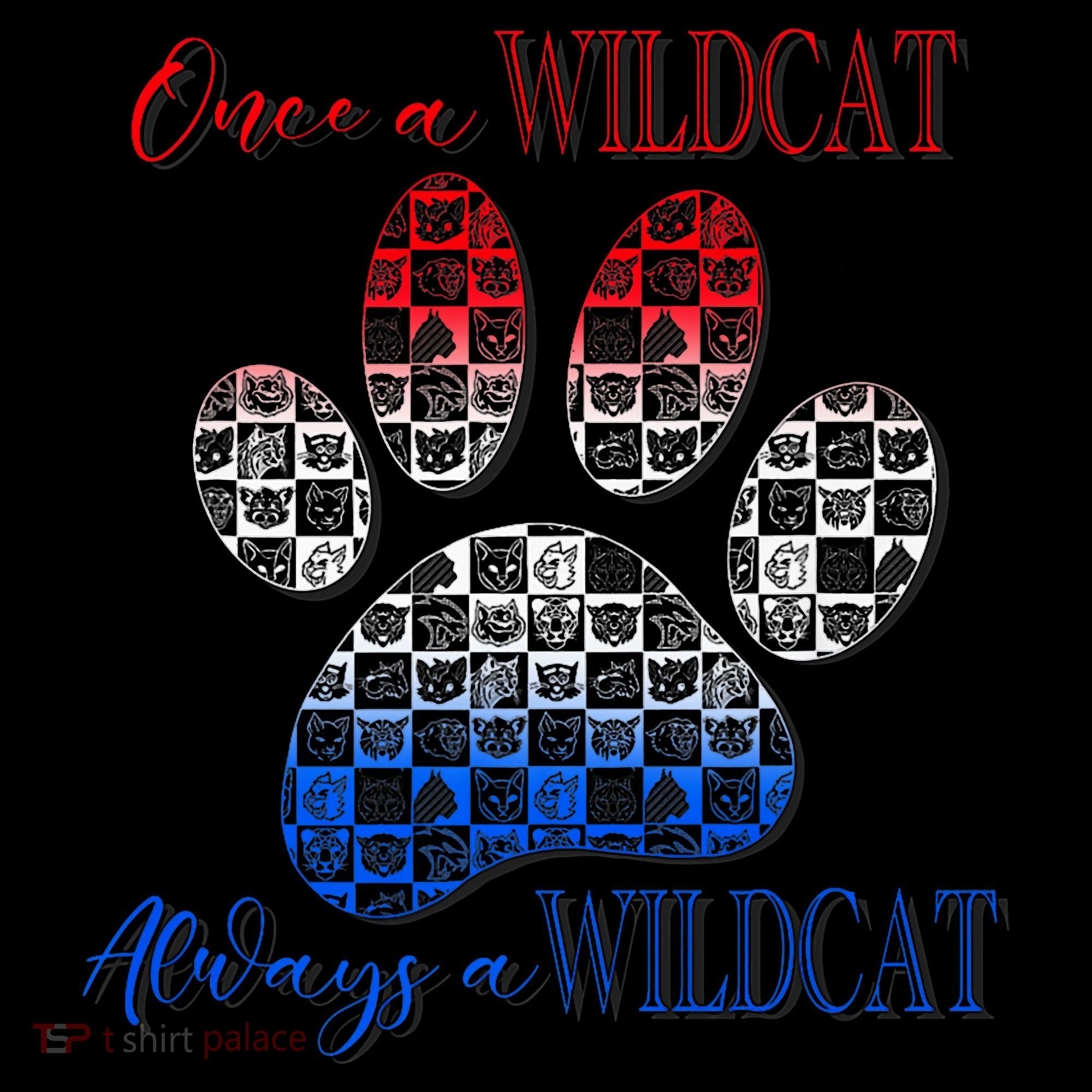 One A Wildcats Always In A Paw Print Kids Colorblock Raglan Jersey