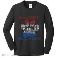 One A Wildcats Always In A Paw Print Kids Long Sleeve Shirt thumb 0