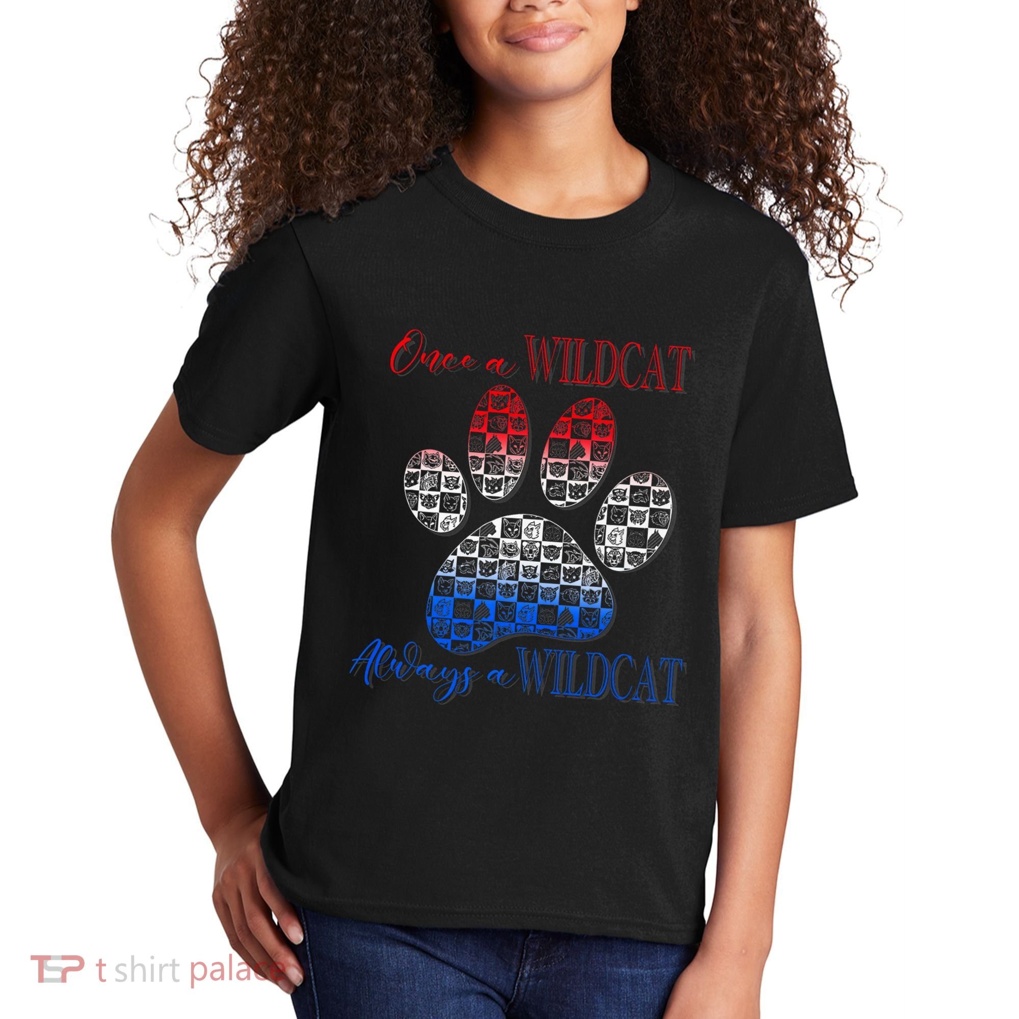 One A Wildcats Always In A Paw Print Kids T-Shirt