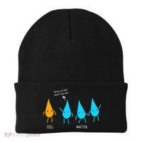 Oil And Water Don't Mix Well Funny Science Beanie thumb 0