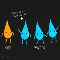 Oil And Water Don't Mix Well Funny Science Visor thumb 3