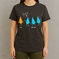 Oil And Water Don't Mix Well Funny Science T-Shirt thumb 4