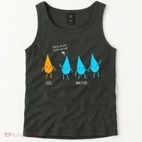 Oil And Water Don't Mix Well Funny Science Tank Top thumb 2
