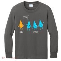 Oil And Water Don't Mix Well Funny Science Kids Long Sleeve Shirt thumb 0