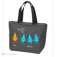 Oil And Water Don't Mix Well Funny Science Tote Bag thumb 3