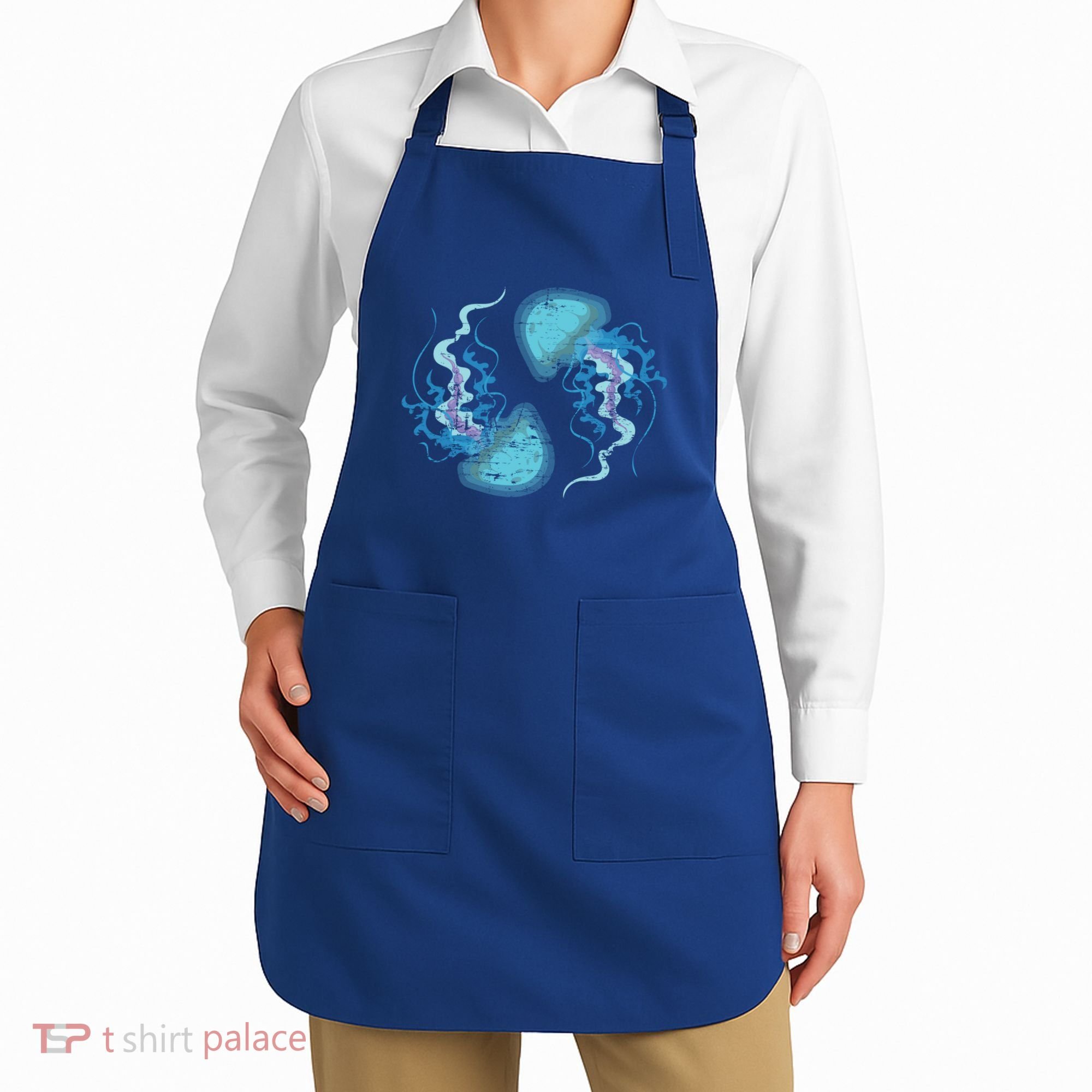 Ocean Animal Zoo Keeper Gift Sea Creature Animal Jellyfish Gift Apron