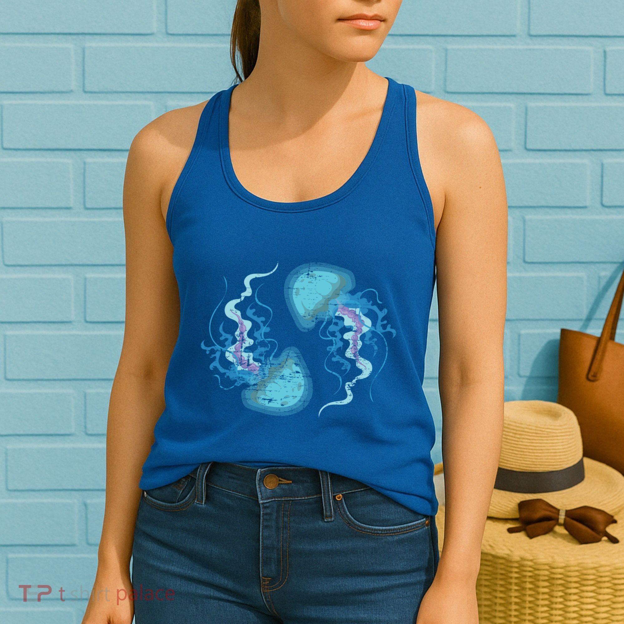 Ocean Animal Zoo Keeper Gift Sea Creature Animal Jellyfish Gift Women's Tank Top