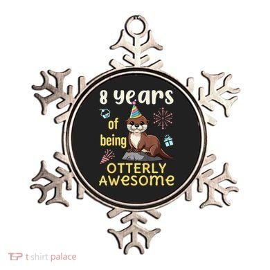 Otter Birthday 8th 8 Years of Being Otterly Awesome Ornament
