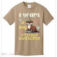 Otter Birthday 8th 8 Years of Being Otterly Awesome Kids T-Shirt thumb 0