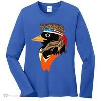 Oriole Bird American Hero Funny Trendy Women's Long Sleeve Shirt thumb 0