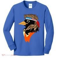 Oriole Bird American Hero Funny Trendy Kids Long Sleeve Shirt thumb 0