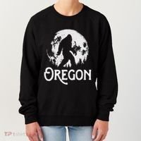 Oregon Bigfoot At Night! Cool Full Moon & Trees Sasquatch Women's Sweatshirt thumb 0