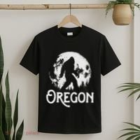 Oregon Bigfoot At Night! Cool Full Moon & Trees Sasquatch T-Shirt thumb 2