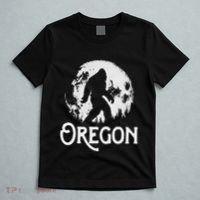 Oregon Bigfoot At Night! Cool Full Moon & Trees Sasquatch T-Shirt thumb 5