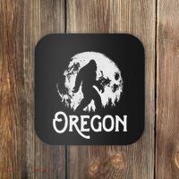Oregon Bigfoot At Night! Cool Full Moon & Trees Sasquatch Coaster thumb 0