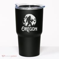 Oregon Bigfoot At Night! Cool Full Moon & Trees Sasquatch Tumbler thumb 0