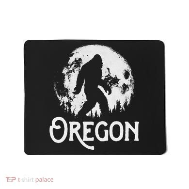 Oregon Bigfoot At Night! Cool Full Moon & Trees Sasquatch Mousepad