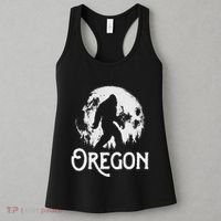 Oregon Bigfoot At Night! Cool Full Moon & Trees Sasquatch Women's Tank Top thumb 3