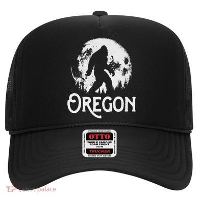 Oregon Bigfoot At Night! Cool Full Moon & Trees Sasquatch Hat