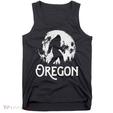 Oregon Bigfoot At Night! Cool Full Moon & Trees Sasquatch Tank Top