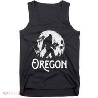 Oregon Bigfoot At Night! Cool Full Moon & Trees Sasquatch Tank Top thumb 0
