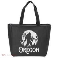 Oregon Bigfoot At Night! Cool Full Moon & Trees Sasquatch Tote Bag thumb 0