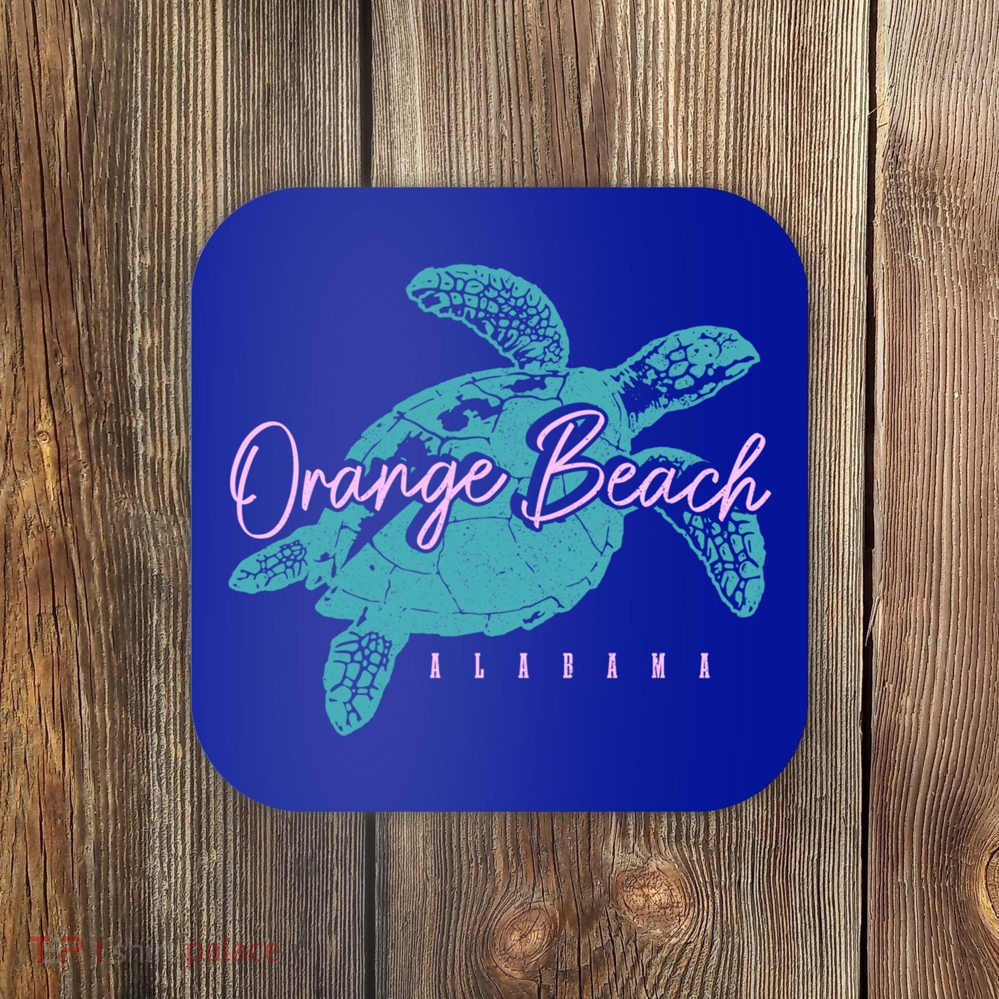 Orange Beach Alabama Al Sea Turtle Vacation Souvenir Gift Coaster