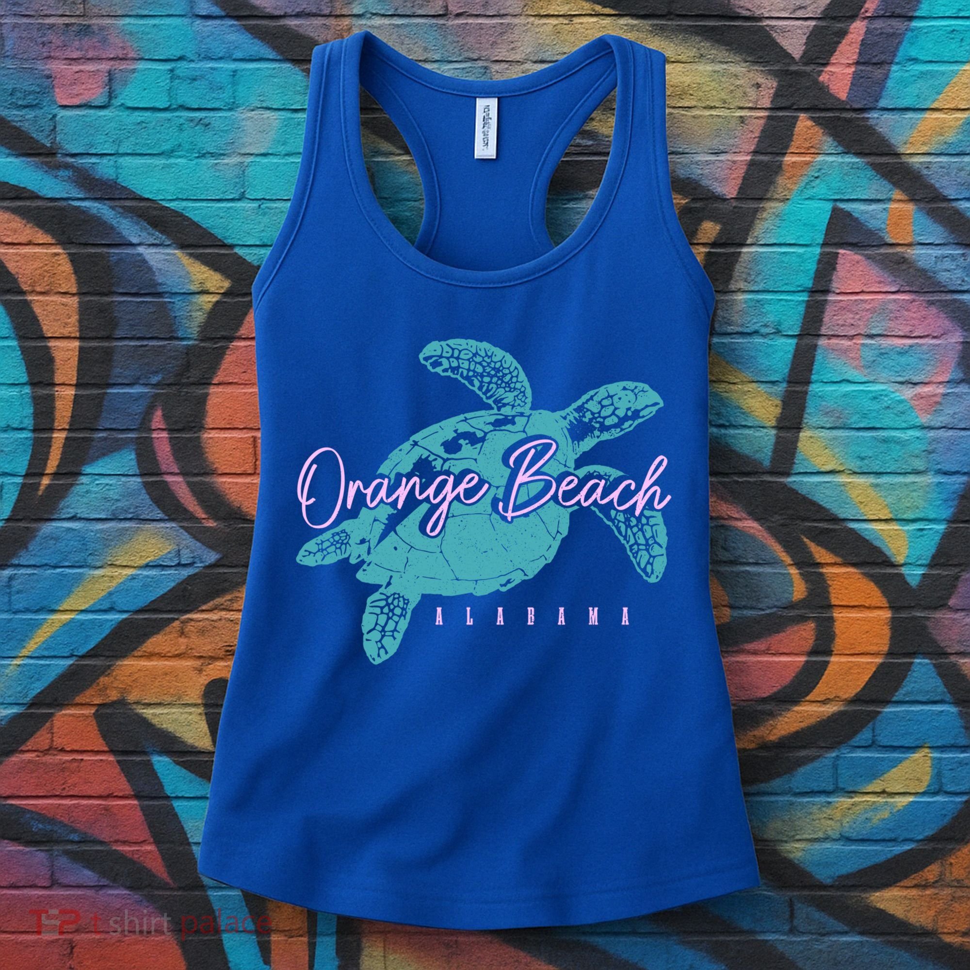 Orange Beach Alabama Al Sea Turtle Vacation Souvenir Gift Women's Tank Top