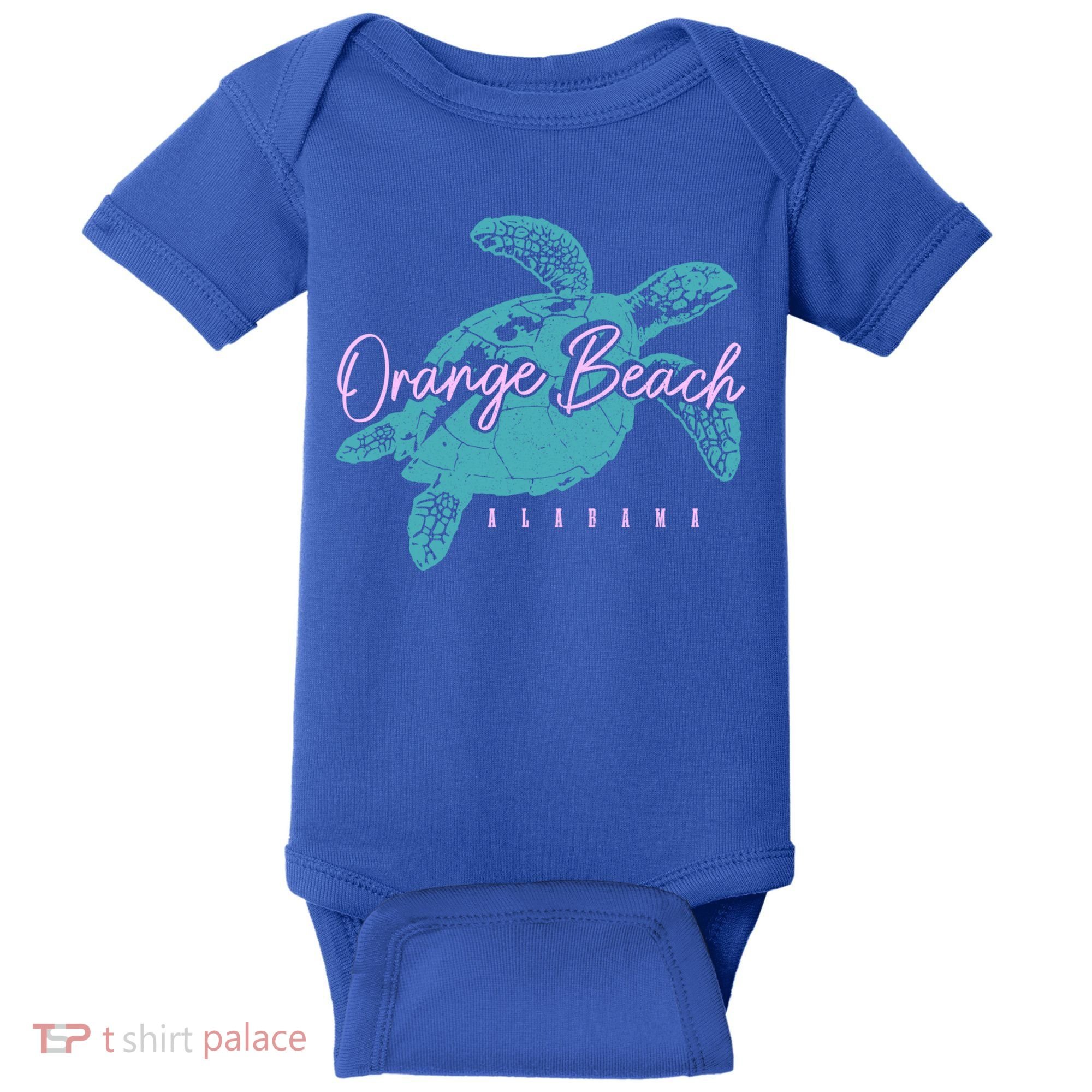 Orange Beach Alabama Al Sea Turtle Vacation Souvenir Gift Baby Bodysuit
