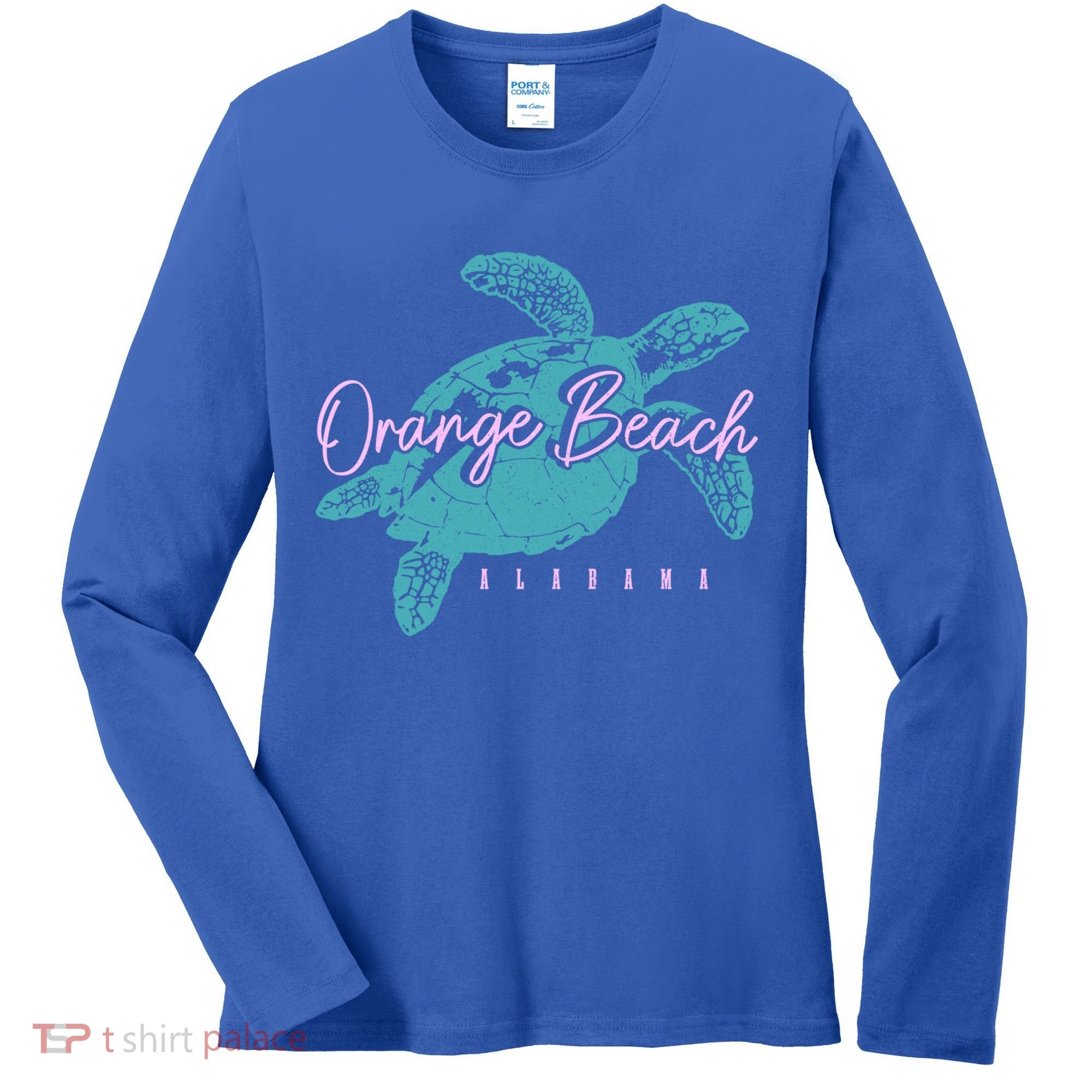 Orange Beach Alabama Al Sea Turtle Vacation Souvenir Gift Women's Long Sleeve Shirt