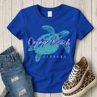 Orange Beach Alabama Al Sea Turtle Vacation Souvenir Gift Women's T-Shirt thumb 3
