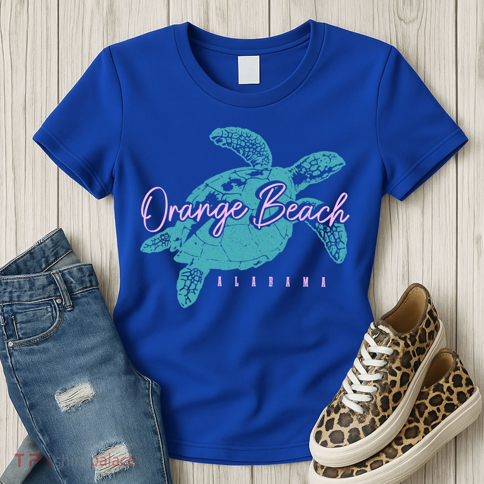 Orange Beach Alabama Al Sea Turtle Vacation Souvenir Gift Women's T-Shirt