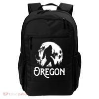 Oregon Bigfoot At Night Cool Full Moon Trees Sasquatch Backpack thumb 0