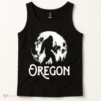 Oregon Bigfoot At Night Cool Full Moon Trees Sasquatch Tank Top thumb 2
