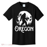 Oregon Bigfoot At Night Cool Full Moon Trees Sasquatch Kids T-Shirt thumb 0