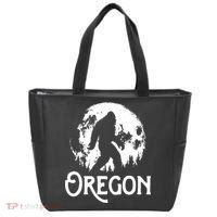 Oregon Bigfoot At Night Cool Full Moon Trees Sasquatch Tote Bag thumb 0