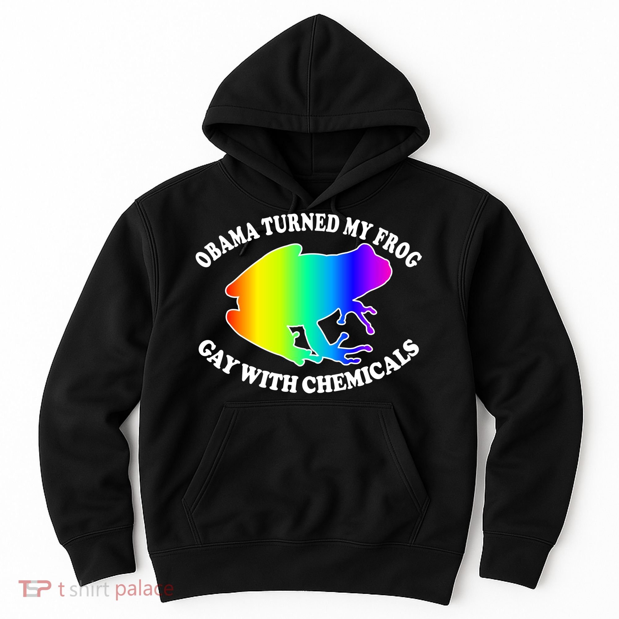 Obama Turned My Frog Gay With Chemicals Rainbow Hoodie