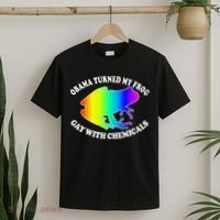 Obama Turned My Frog Gay With Chemicals Rainbow T-Shirt thumb 2