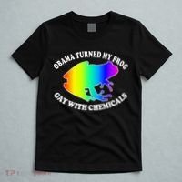Obama Turned My Frog Gay With Chemicals Rainbow T-Shirt thumb 5