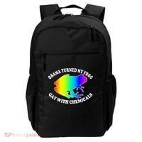 Obama Turned My Frog Gay With Chemicals Rainbow Backpack thumb 0