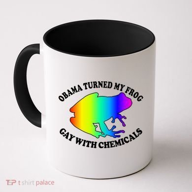 Obama Turned My Frog Gay With Chemicals Rainbow Coffee Mug