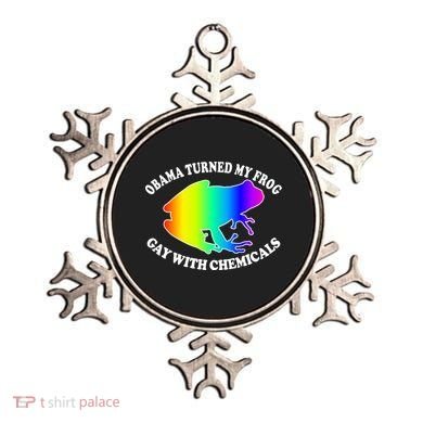 Obama Turned My Frog Gay With Chemicals Rainbow Ornament
