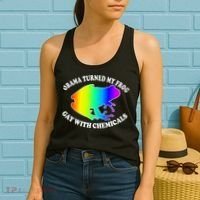 Obama Turned My Frog Gay With Chemicals Rainbow Women's Tank Top thumb 2