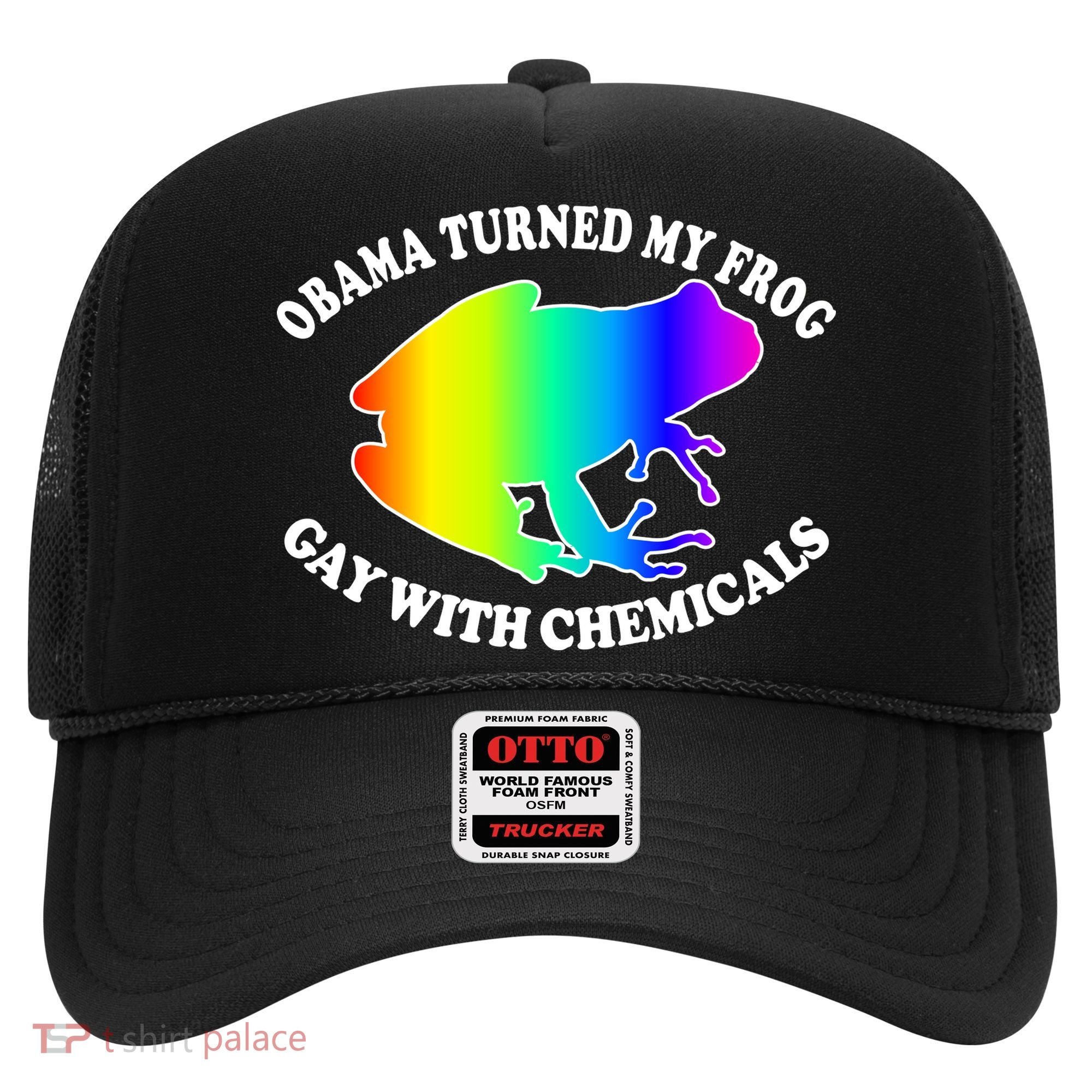 Obama Turned My Frog Gay With Chemicals Rainbow Hat