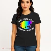 Obama Turned My Frog Gay With Chemicals Rainbow Women's T-Shirt thumb 4