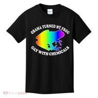 Obama Turned My Frog Gay With Chemicals Rainbow Kids T-Shirt thumb 0