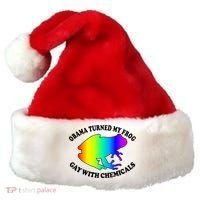 Obama Turned My Frog Gay With Chemicals Rainbow Santa Hat thumb 0