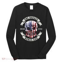 One Badass Bonus Stepdad Birthday Step Dad Fathers Day Funny Long Sleeve Shirt thumb 0